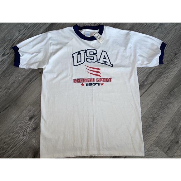 Other - Vintage‎ New With Tags Mervyn's Mens XL Team USA Cheetah Sports T- Shirt